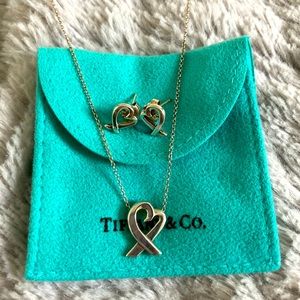 Tiffany Paloma Picasso sterling silver necklace & earrings set